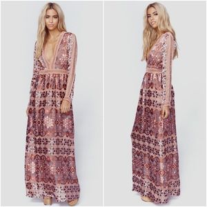 For Love and Lemons Juliet Maxi Dress S